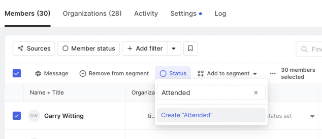 Add a new member status
