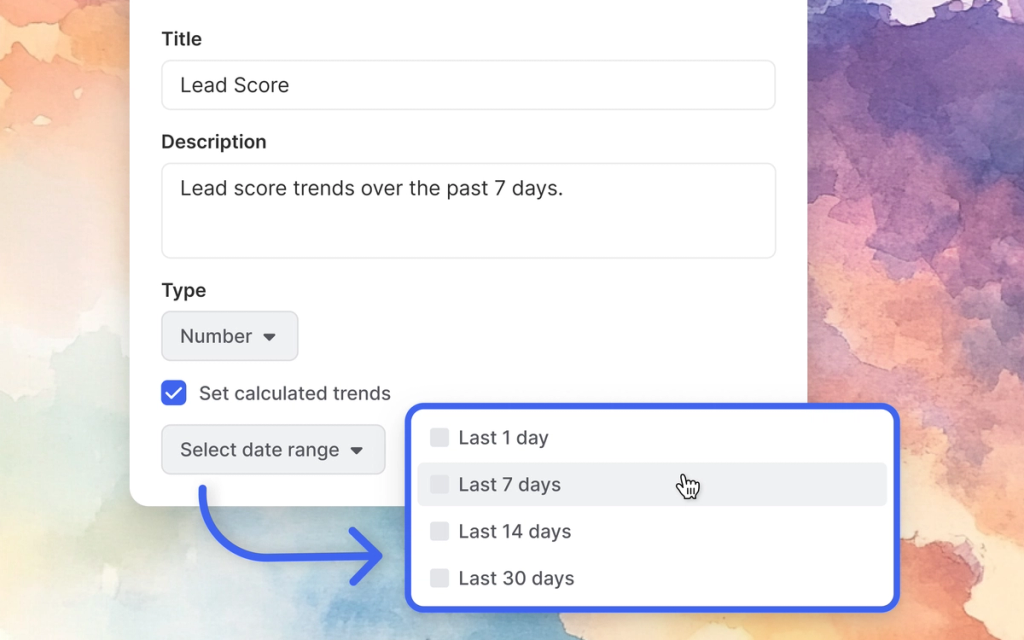 Image of signal trends setup