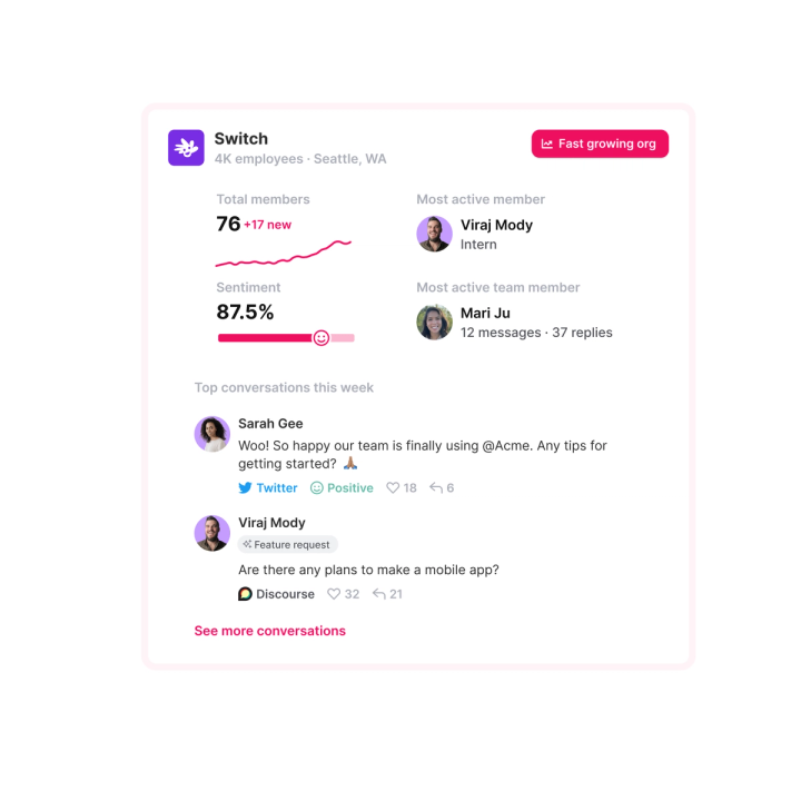 Connect community to customer growth
