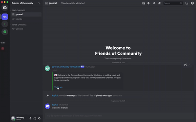 Clicking through the workflow of Common Room's Discord verification process
