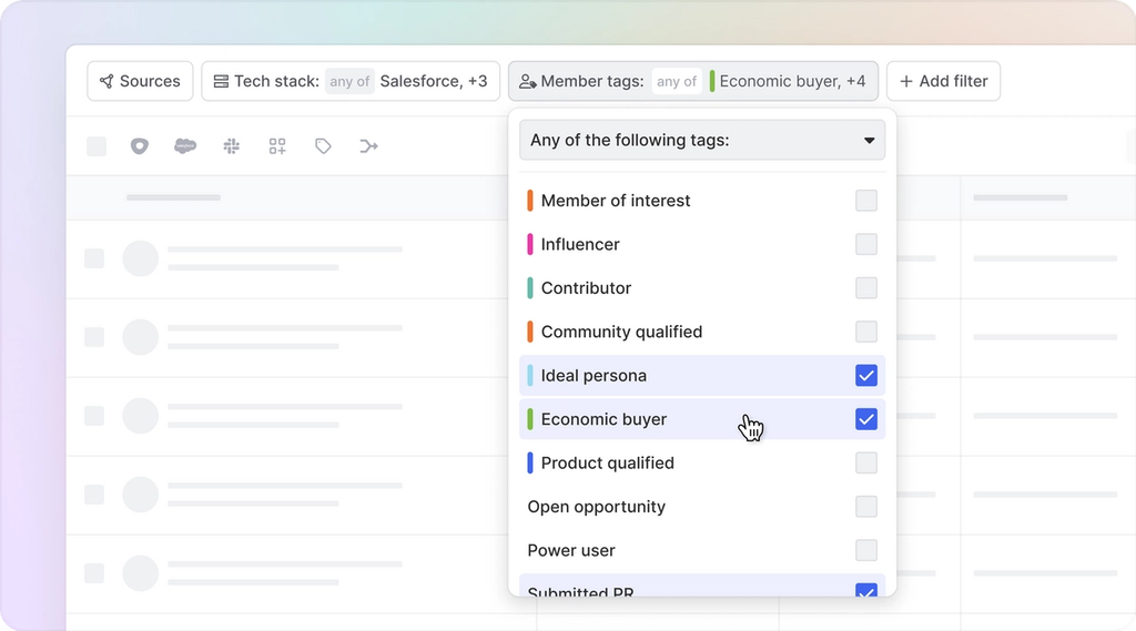 Image of filters and tags