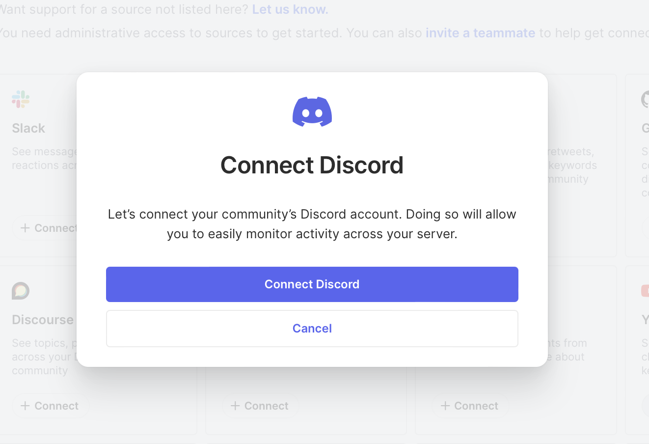 Connect your Discord server to Common Room