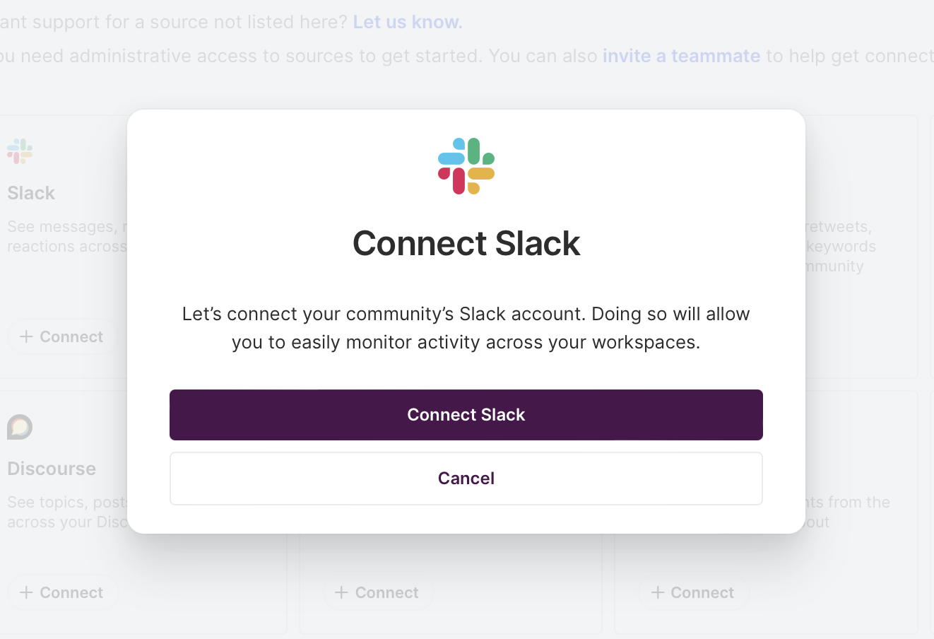 Image of Slack connection