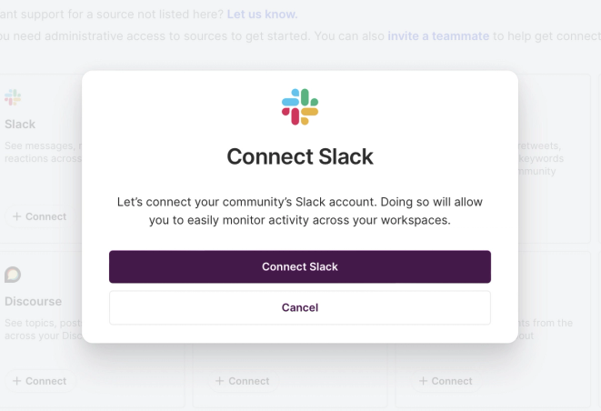 Image of Slack connection