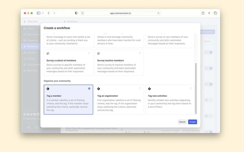 Create a workflow to automatically add member tags