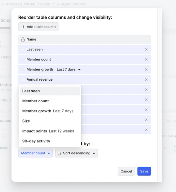Customize columns to prioritize views for faster follow up