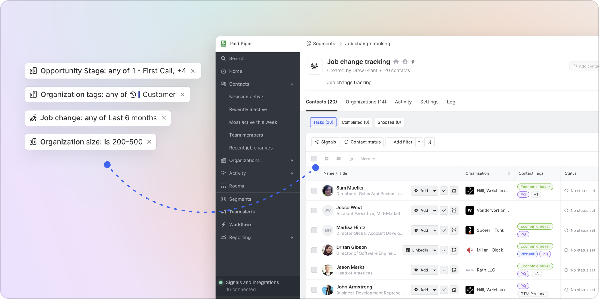 Image of job-change tracking