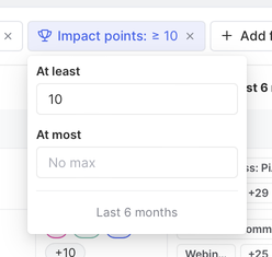 Filter by Impact points