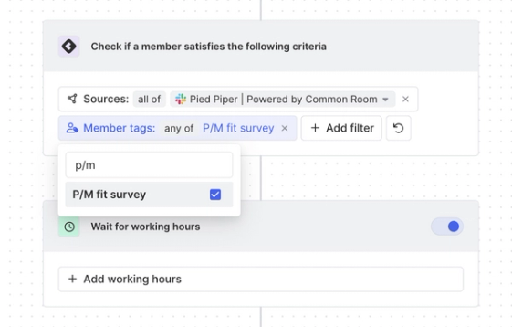 Apply a member tag filter
