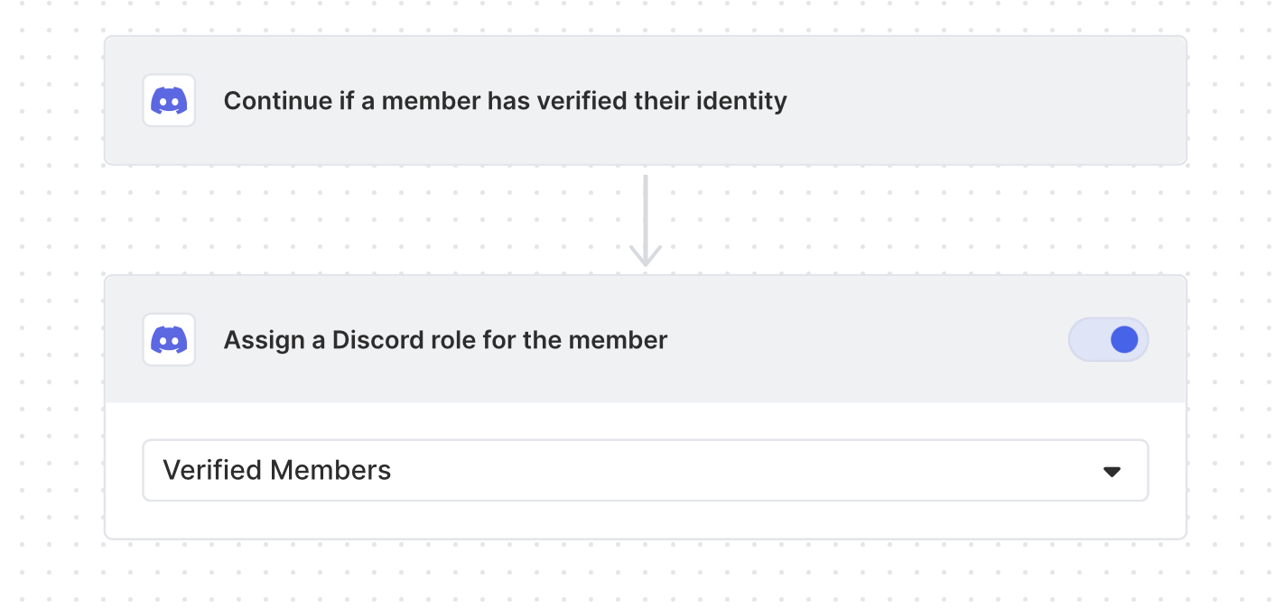 Select the member role once identity is verified