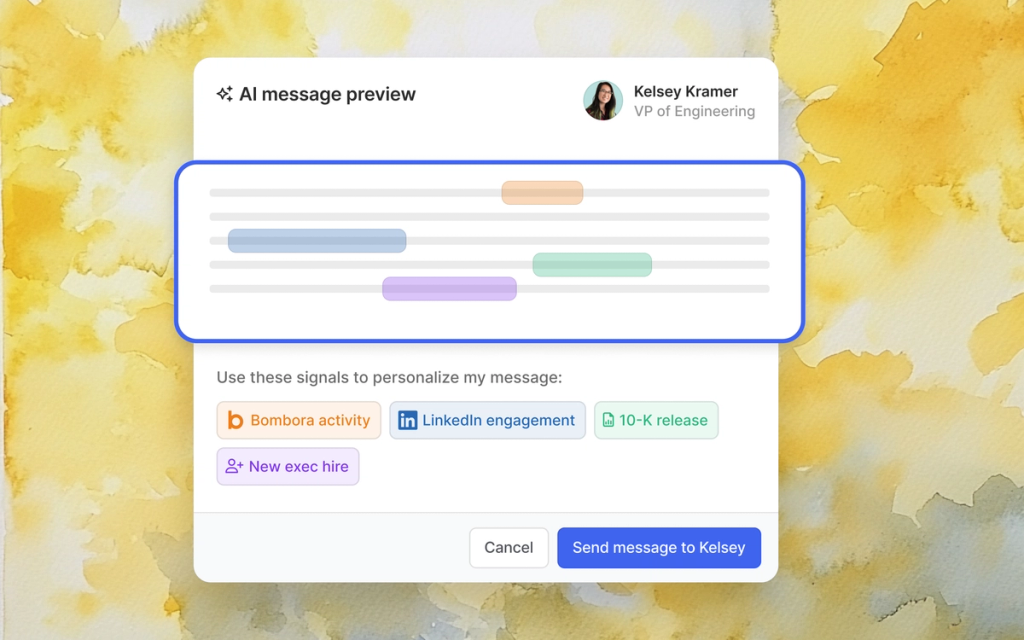 Image of AI messaging using Bombora intent data