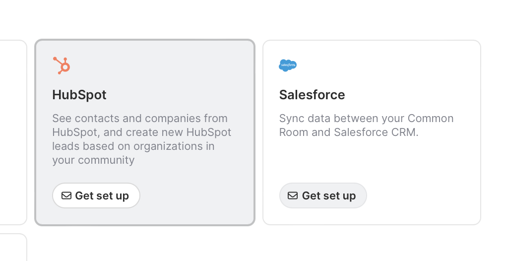 Connect to HubSpot or Salesforce