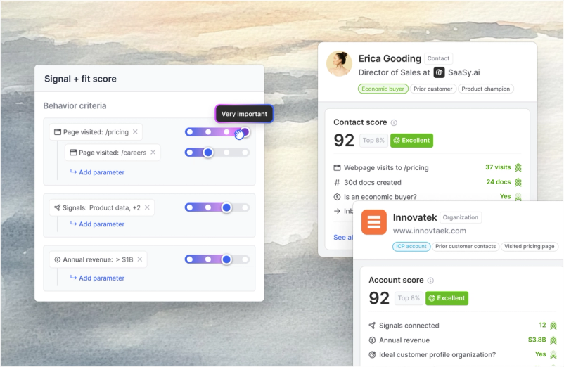 Image of lead and account scoring