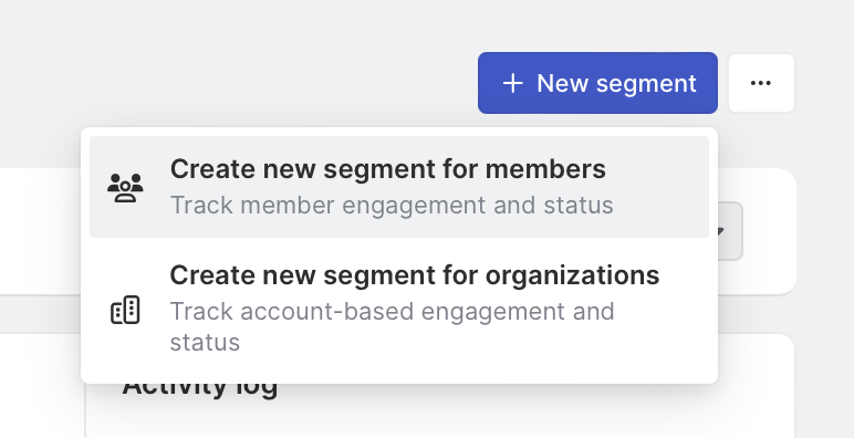 Create a new member segment