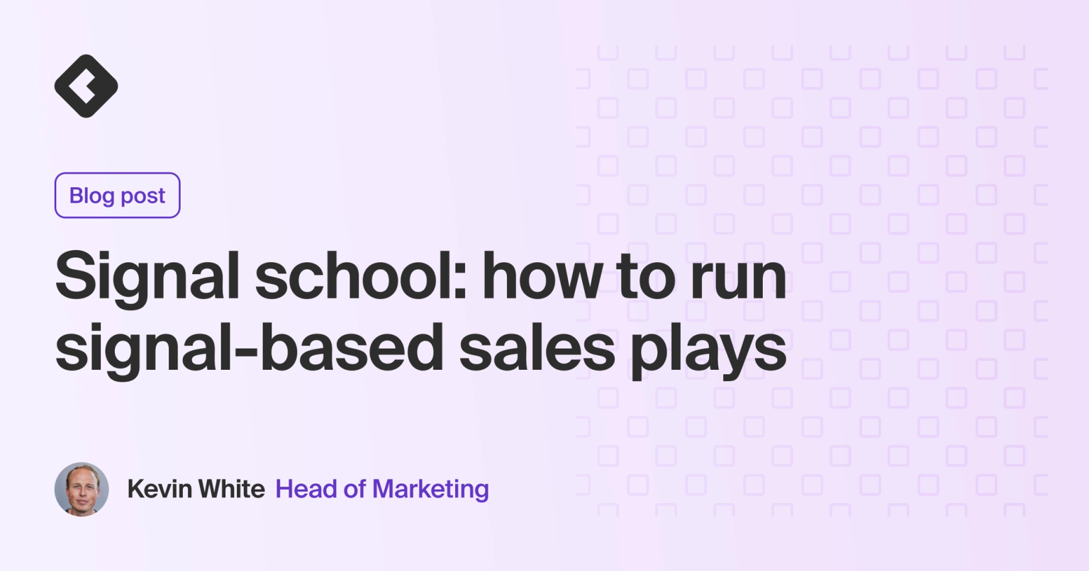 Run signal-based sales plays (Signal school: part 2) [video] | Common Room