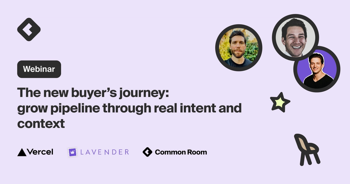 Blog title card with title: "How Vercel and Lavender master the modern buyer’s journey with community"
