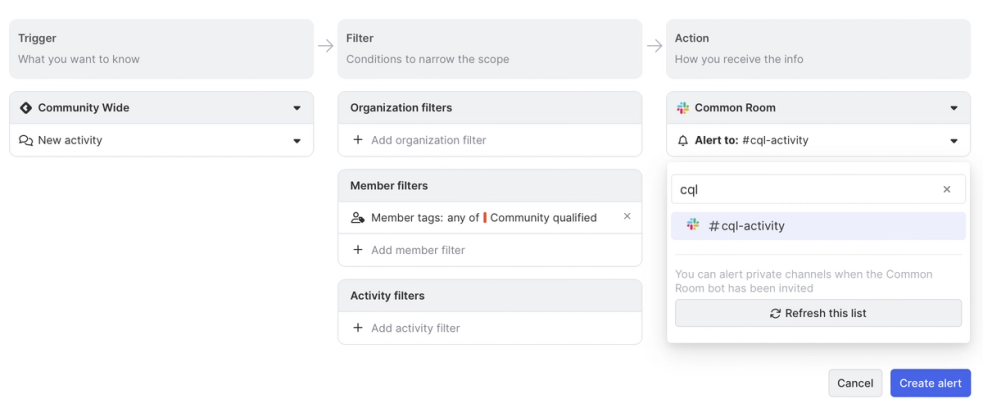 Team alerts workflow