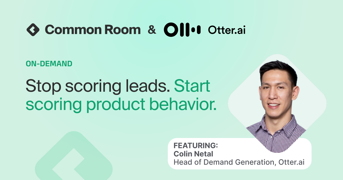  Stop Scoring Leads. Start Scoring Product Behavior.
