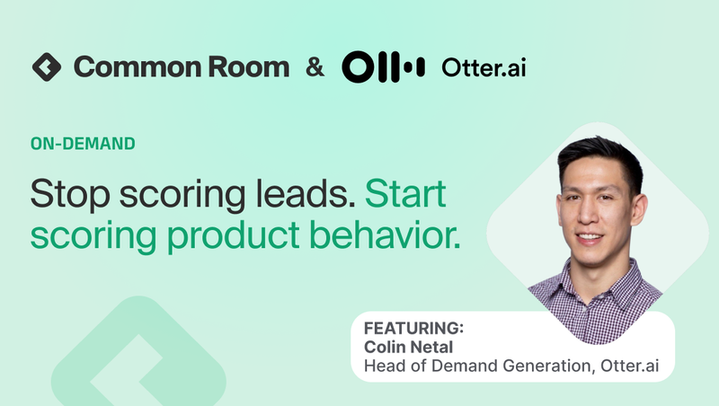 Stop Scoring Leads. Start Scoring Product Behavior.