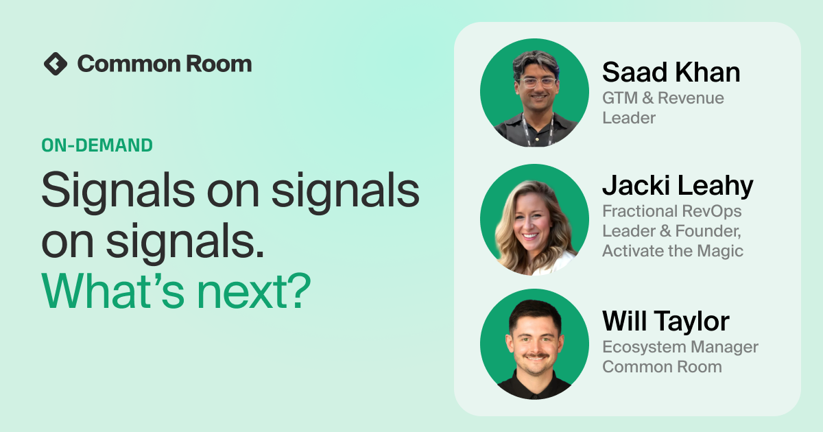 Signals on Signals on Signals. What’s Next?