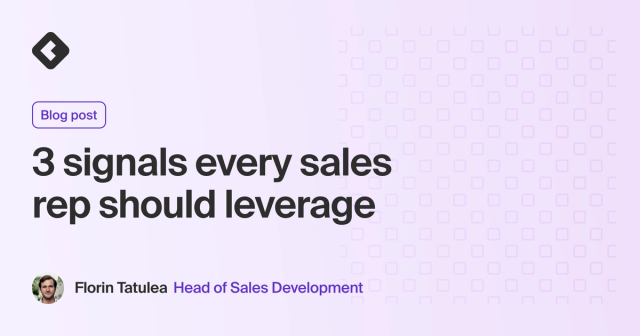 Blog title card with title: "3 signals every sales rep should leverage"