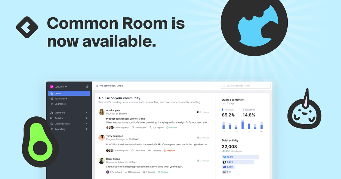Common Room is the intelligent community growth platform that helps you deepen relationships, build better products, and drive business impact.
