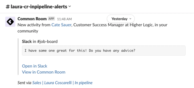 Get notifications when prospects engage on LinkedIn