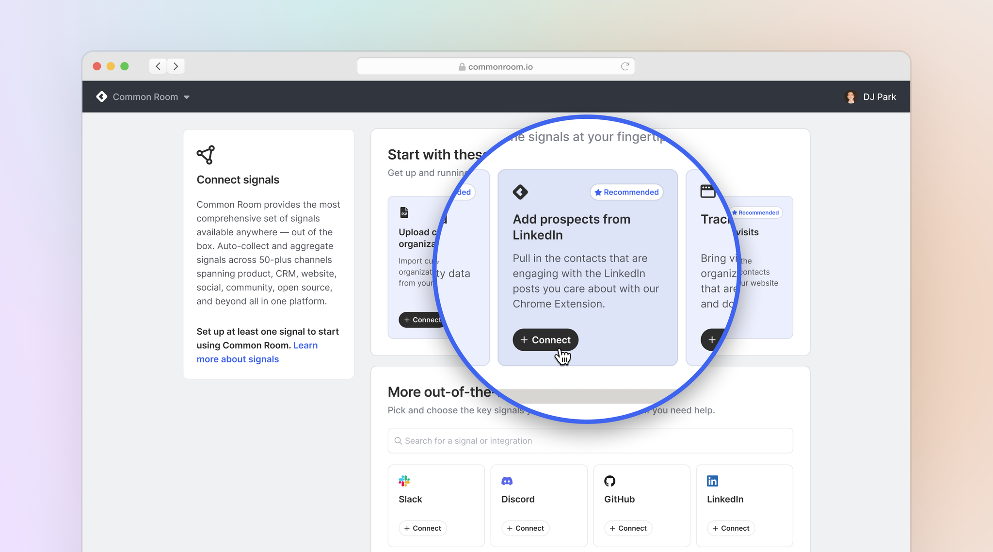 Image of Chrome extension sign-up flow