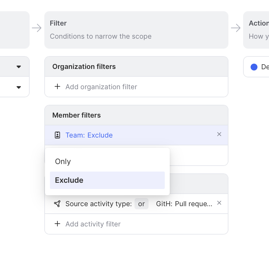 Add member filters to alerts