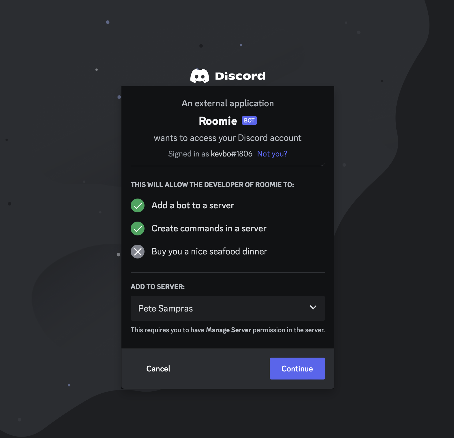 Give Common Room access to post to a channel in Discord