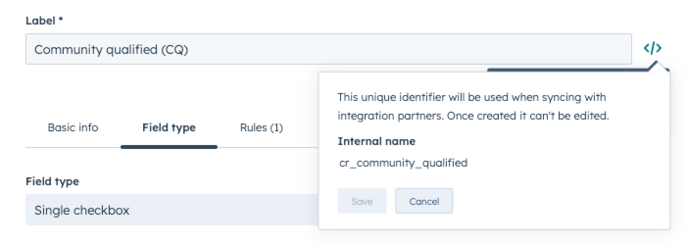 Create a new Single checkbox property in HubSpot