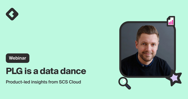 Blog title card with title: "PLG is a data dance: product-led insights from SCS Cloud"