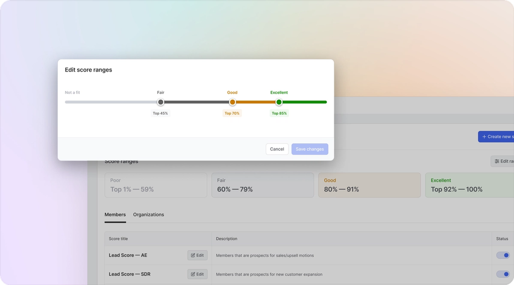 Image of score range editor