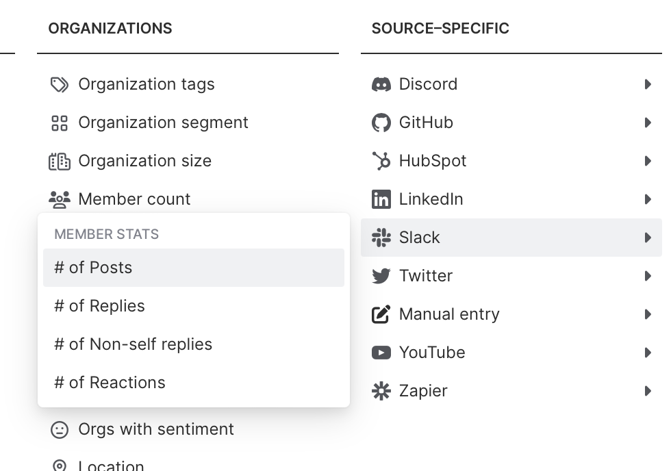 Add a source-specific filter for Slack