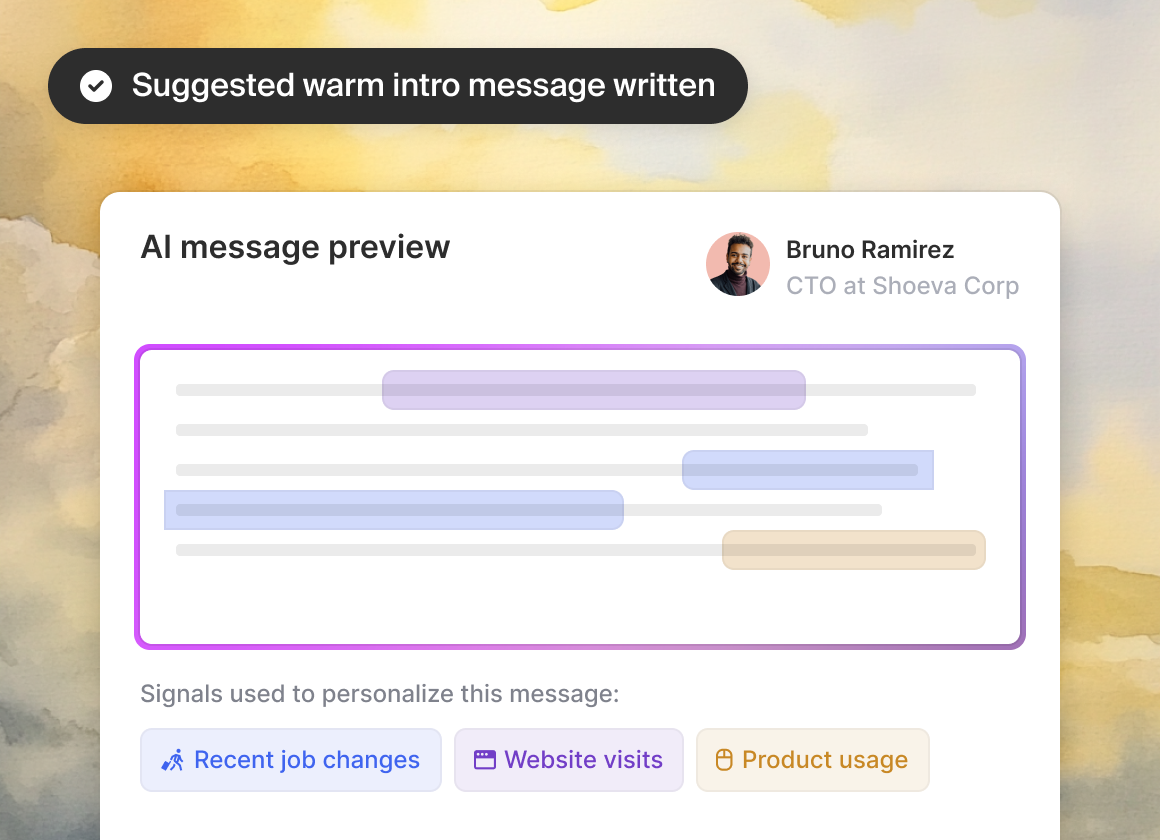 Personalizing warm intros...