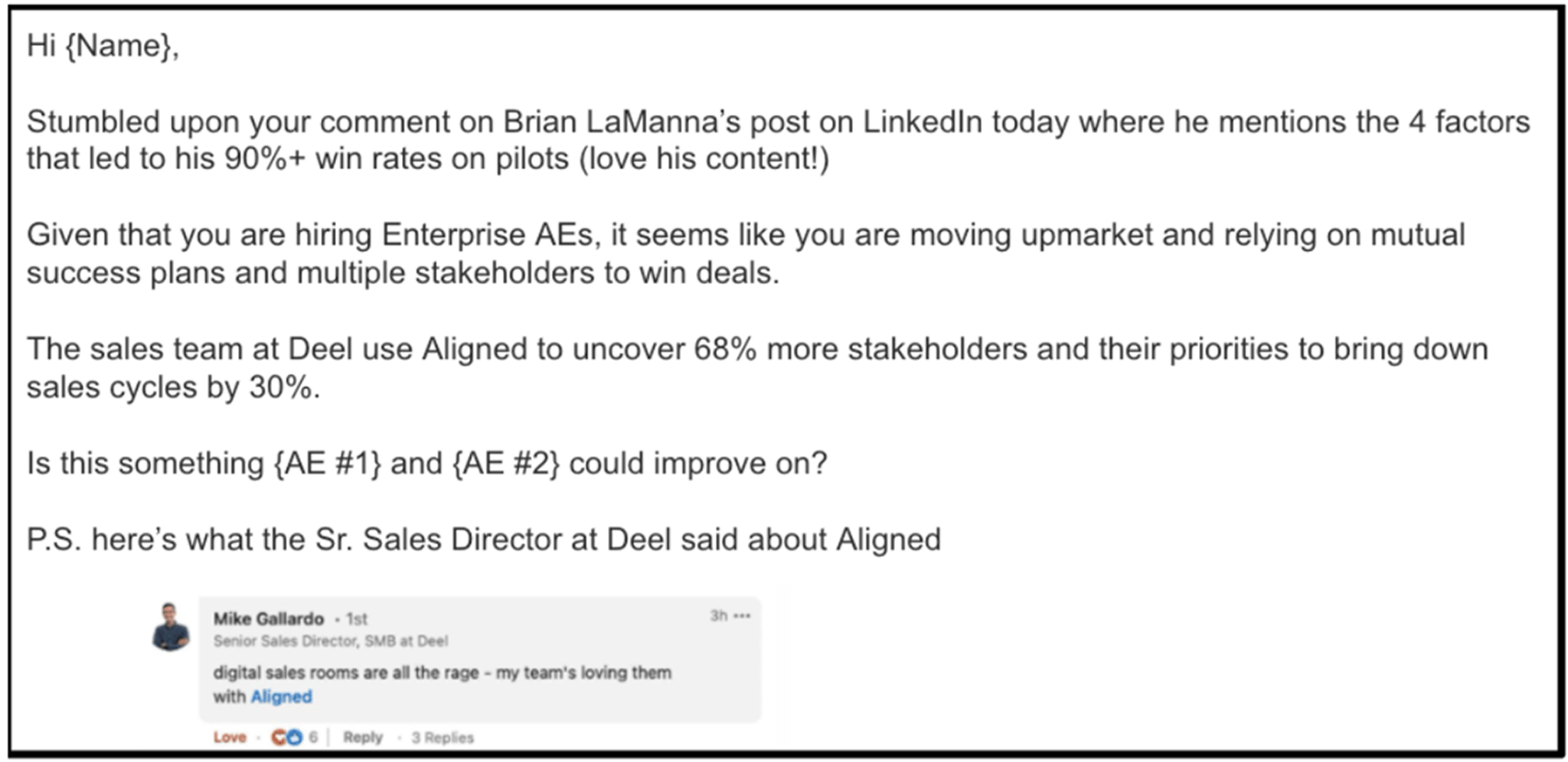 Example of email
