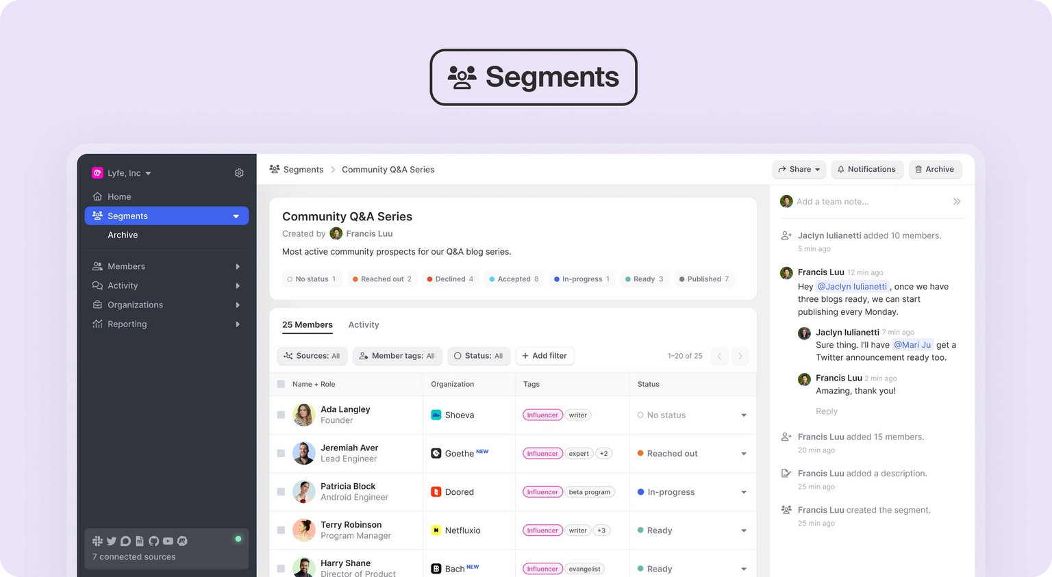 Introducing Segments: A new way to nurture and manage your community ...