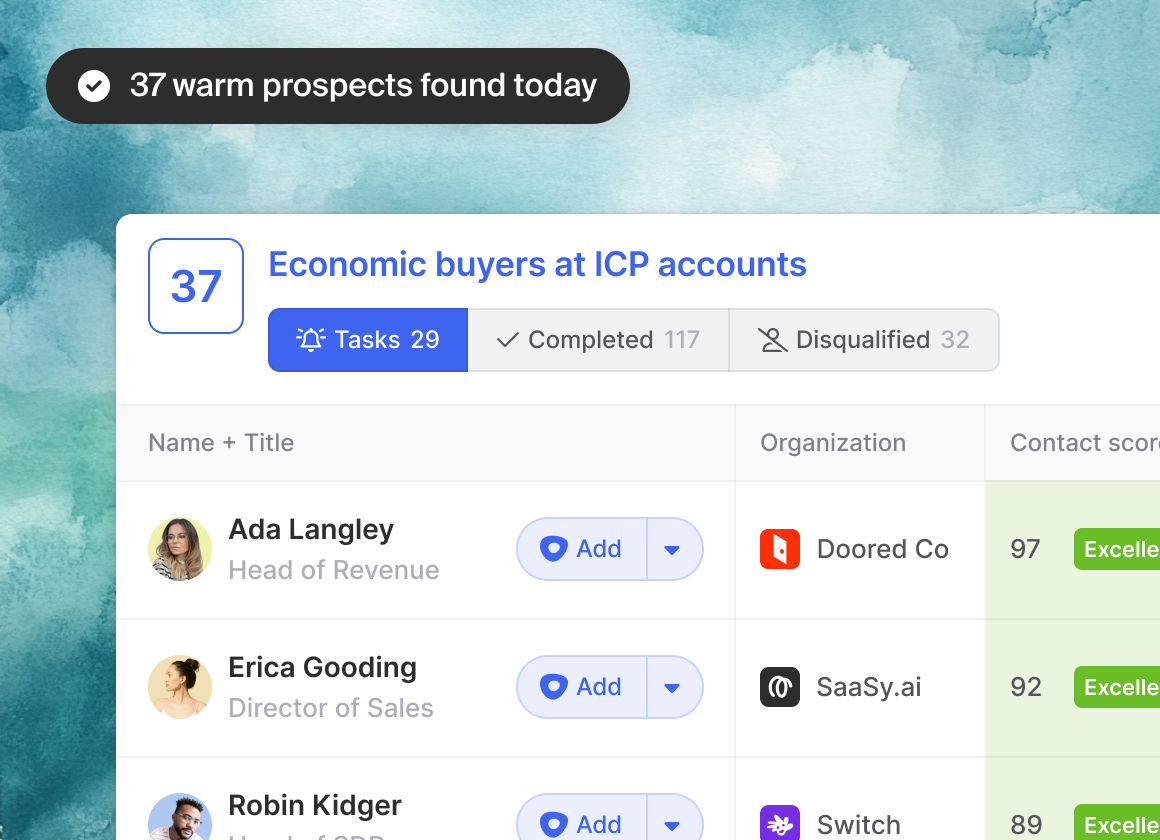 Finding warm prospects...