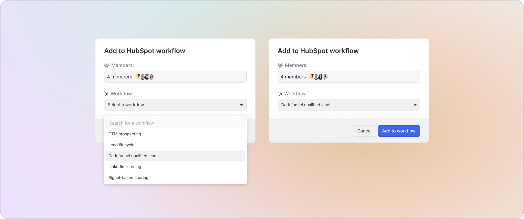 Bulk add leads to a HubSpot workflow