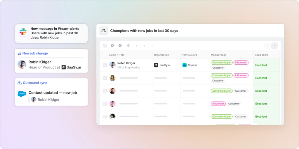 Image of job-change tracking