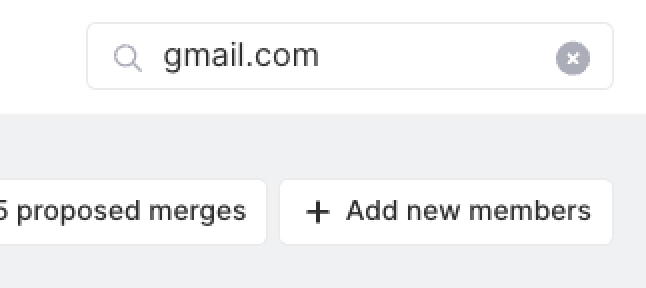 Filter users by Gmail email addresses
