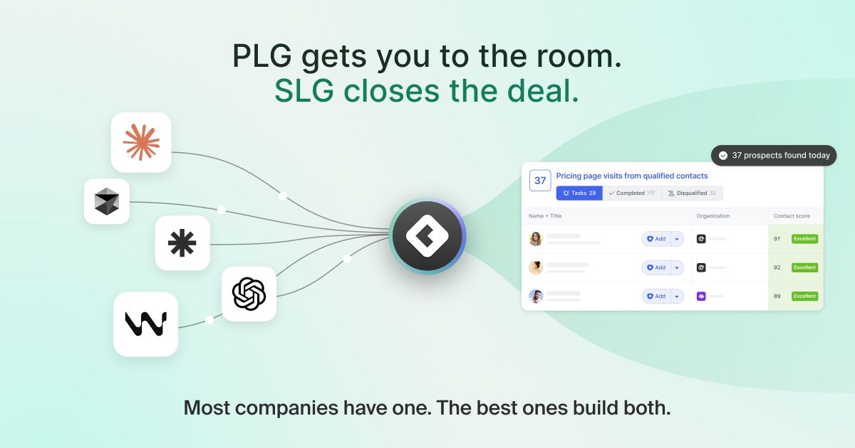 You've built the PLG machine, now build what goes on top of it