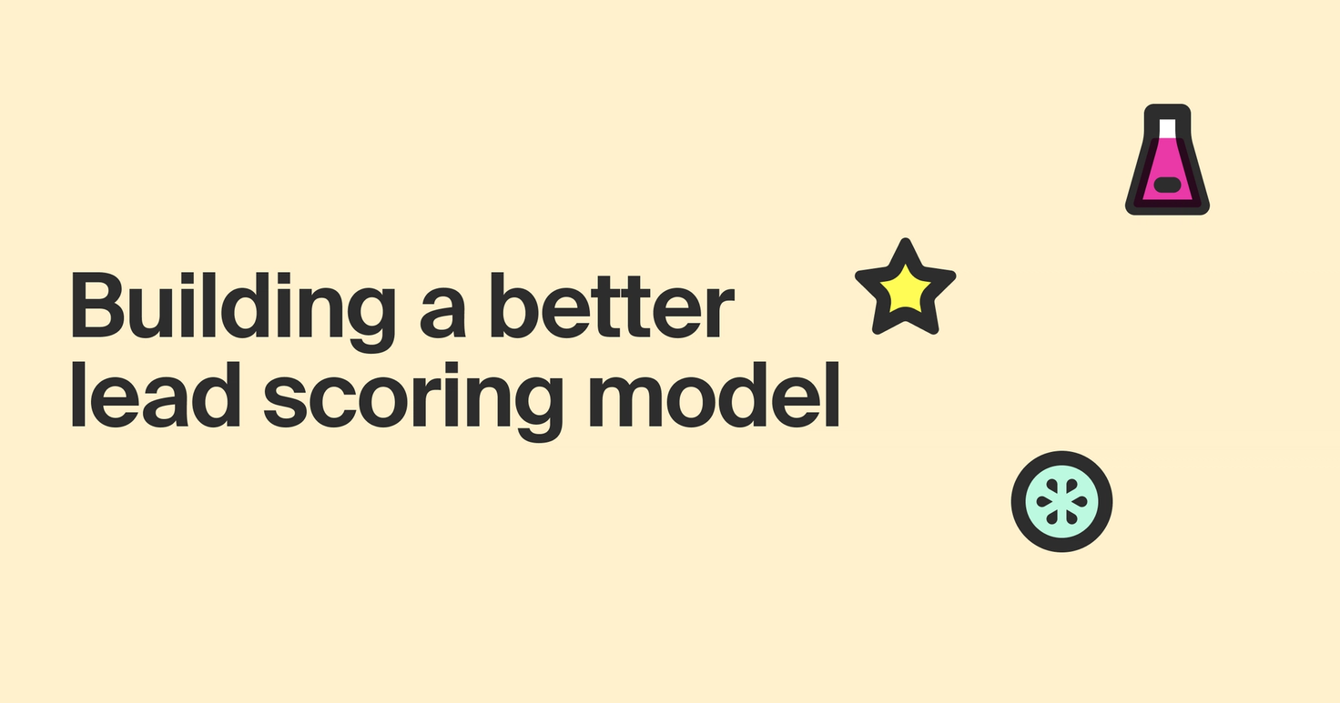 How to build a lead scoring model that actually works