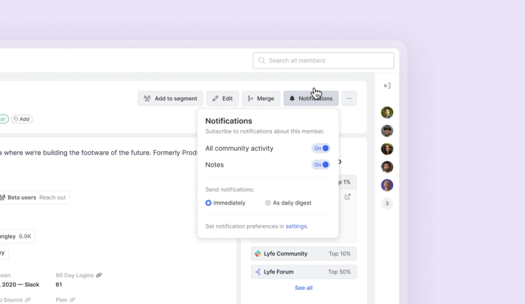 Setup notifications
