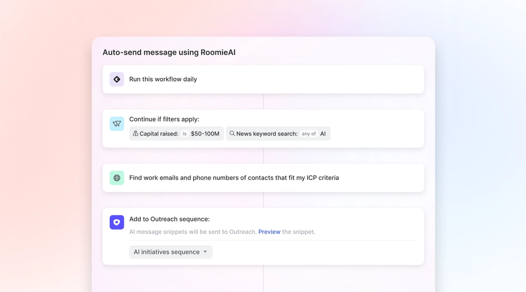 Image of message snippet workflow