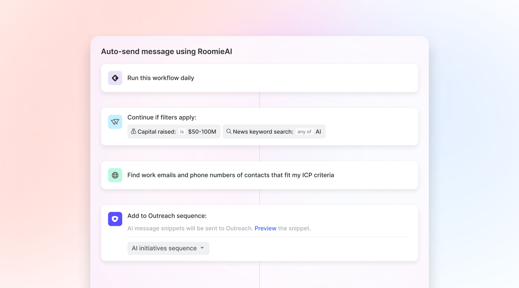 Image of message snippet workflow