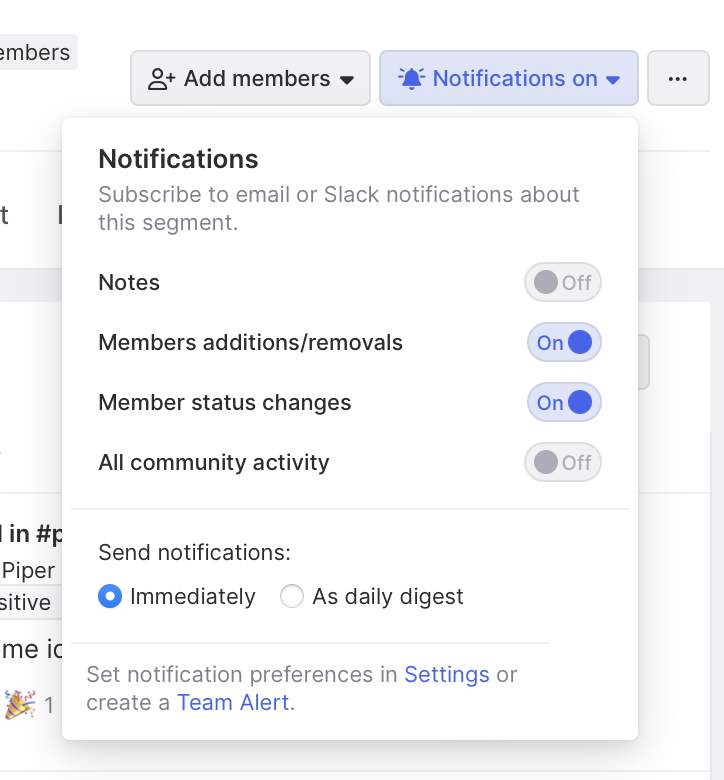 Set real-time Slack and email notifications