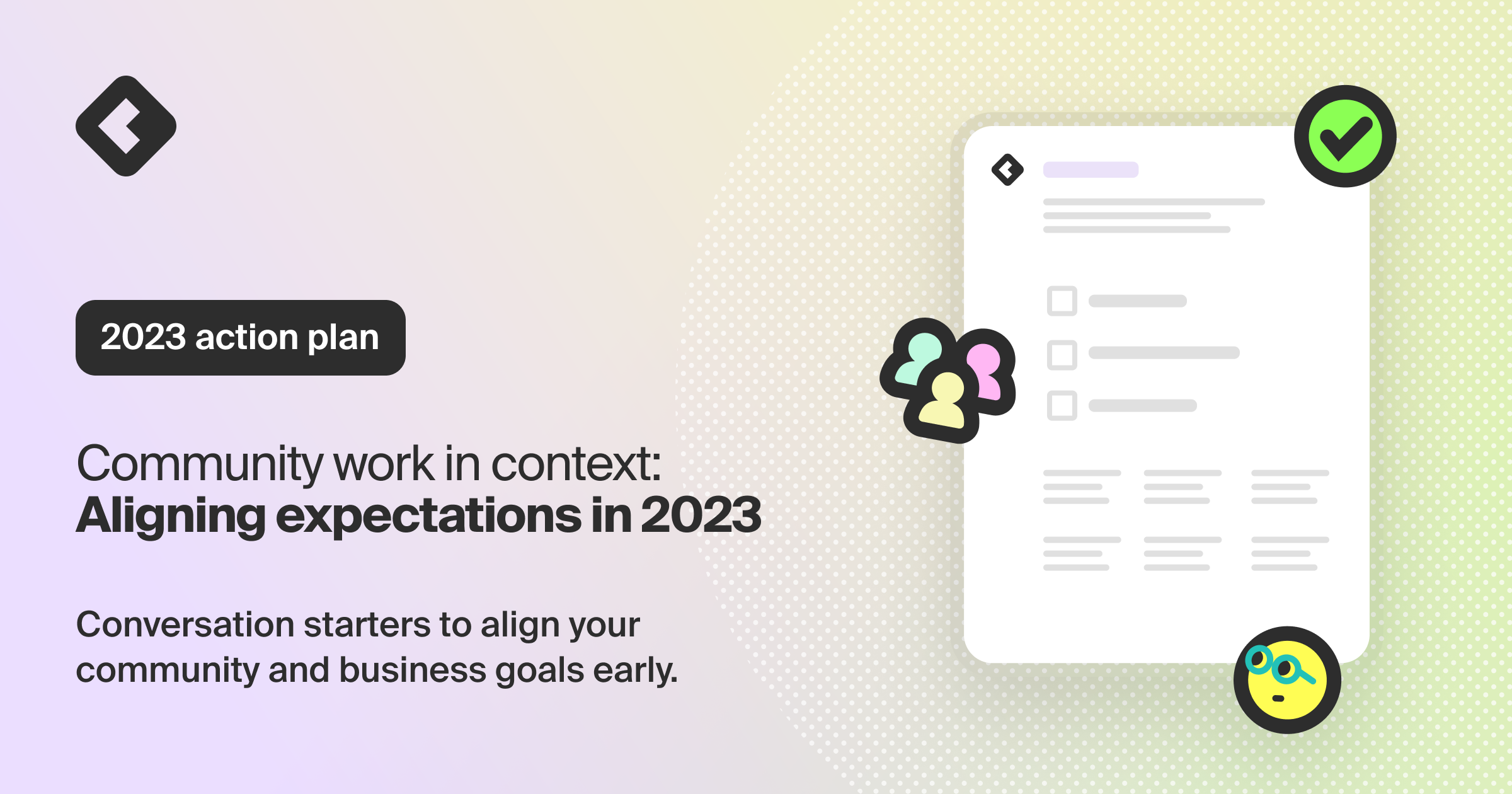 Community work in context: Aligning expectations in 2023