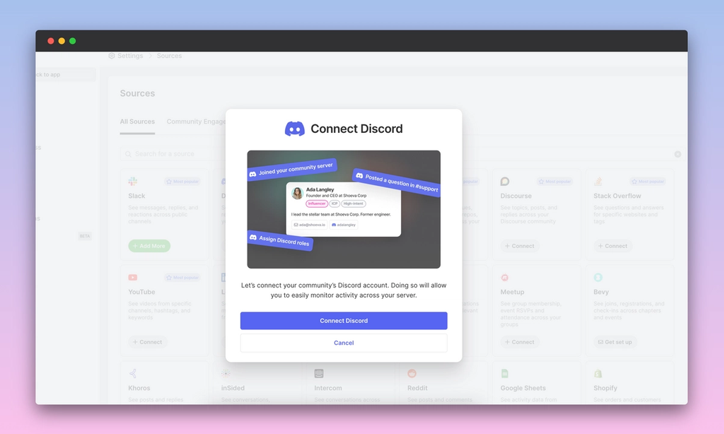 Connect Discord with Common Room