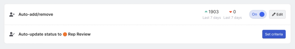 Set rules to automatically apply status to segment members